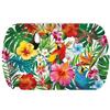 FIESTAS GUIRCA | Vassoio Hawaii riutilizzabile (39 x 24 cm) - Decorazione da tavola riutilizzabile per feste di laurea e celebrazioni hawaiane - Ideale per eventi estivi - Multicolore