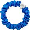 By Eloise London Silver Heart Silk Scrunchie colore Royal Blue