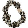 By Eloise London Gold Heart Silk Scrunchie colore Leopard