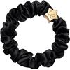 By Eloise London Gold Star Silk Scrunchie colore Black