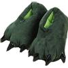 LANFIRE Pantofole unisex in morbido peluche per la casa, costume di animali con zampa, verde, 45/47 EU
