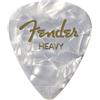 Fender 351 Plettri Heavy White Moto per Chitarra 12x | Plettri rigidi, finitura moto bianca, ideali per chitarra elettrica e rock, grip sicuro, confezione da 12x