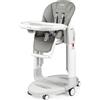 Peg Perego Seggiolone Tatamia Follow Me Ice da 0 a 36 mesi Multifunzione, Sdraietta, Dondolo, 6 ruote, Pieghevole per Bambini
