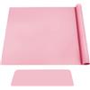 OELZWVN Tappetino in Silicone Grande, 70 cm x 50 cm Tappetino Silicone Cucina, Rosa, per in silicone, per lavori di bricolage, lavabile, per fai da te, set di tovagliette