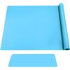 OELZWVN Tappetino in Silicone Grande, 70 x 50 cm, blu Tappetino Silicone Cucina, per Resina Epossidica, per Bambini, Adatto per cucine, lavori manuali e impastare