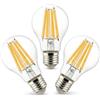 Area illumina Lampadine LED Filamento A60, E27 15W, 2714 Lumen, Classe Energetica C, 3 Pezzi, Luce 3000K/4000K/6000K (Luce Calda 3000K)
