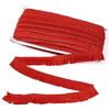Cheriswelry Nastro con frange e nappe, 25 mm, in fibra di poliestere rosso, per cucito, abbigliamento, decorazioni per la casa, 20,8 m