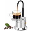 WAHEWUD Caffettiera a Tubo Singolo, Mini Macchina per Caffè Espresso, Lega di Alluminio Erogazione Rapida, Moka Portatile da Campeggio e Casa (Facile da Pulire)