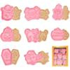 Meleager Formine per Biscotti Halloween, Set da 8 Stampini per Biscotti in Plastica- Con Forme di Zucca, Teschio, Bara, Gufo, Fantasma, Strega, Gatto, Per Adulti e Bambini