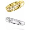 SWAROVSKI SET DI ORECCHINI EAR CUFF CLASSICA, ARGENTO E FINITURA ORO 18K,5743473