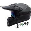 Helmblazia Casco Da Motocross Per Adulti, Casco Da Moto Per Giovani, Casco Integrale Da Fuoristrada Per Moto Crash Dirt Bike ATV Scooter Casco MTB, Con Occhiali Guanti Passamontagna ( Color : Black , Size : M(54