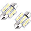 Gugxiom Lampadine a Festone a LED, Lampadine a Cupola per Auto di Ricambio Faretto a Led per Interni 2 Pezzi Lampadine a Led Bianche 12V 12SMD 31mm Luci Interne per Auto Luce di Cortesia