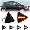 FetonAuto Luci di posizione laterali ambra sequenziali a LED per Mitsubishi Colt CZC CZ3 Z23 Z24 Z25 Z33, parafango dinamico con lente fumé per segnali di svolta