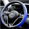 GTLM Fibra di Carbonio Coprivolante, Sicuro e Antiscivolo Accessori per Uomini e Donne, Universale 38cm Copri Volante per Auto, Camion, SUV (Blu)