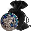 Lunexus Christophorus - Targhetta per Auto, Blu Turchese, con Certificato, con Sacchetto di Velluto, Magnete e Strisce adesive, Portafortuna per automobilisti - Christophorus Talisman - Patrono