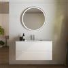 Parama Mobile bagno sospeso 100 cm due cassetti bianco opaco con lavabo | Ardenne
