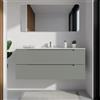 Parama Mobile bagno sospeso 120cm smoke green due cassetti soft-close con lavabo bianco lucido| Bako