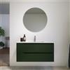 Parama Mobile bagno sospeso 100 cm due cassetti verde foresta opaco con lavabo | Ardenne