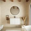 Parama Mobile bagno sospeso 60cm due ante bianco opaco cannettato con lavabo bianco lucido | Pelion