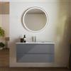Parama Mobile bagno sospeso 80 cm due cassetti grigio opaco con lavabo | Ardenne