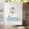 Parama Mobile bagno sospeso 60 cm blu pastello con lavabo e cassettone bianco opaco | Darwin
