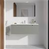 Parama Mobile bagno sospeso 90cm smoke green opaco un cassettone con lavabo bianco opaco| Bako