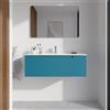Parama Mobile bagno sospeso 100cm dusk blue opaco un cassettone con lavabo bianco lucido | Bako