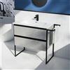 Parama Mobile bagno a terra 100cm grigio cemento con lavabo in ceramica | Sapo