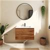 Parama Mobile bagno sospeso 60 cm due cassetti rovere scuro con lavabo | Berg