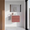 Parama Mobile bagno sospeso 70cm terracotta due cassetti soft-close con lavabo bianco lucido | Bako