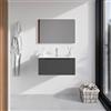 Parama Mobile bagno sospeso 70cm grigio opaco un cassettone con lavabo bianco lucido | Bako