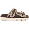 MOU BIO SANDAL TWO BUCKLES DEEP BROWN