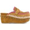 MOU CLOG LEATHER OVERSTITCHING COGNAC