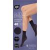Life Calzini da donna classici Lurex 40 den taglia unica, nero/argento