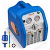 VEVOR Macchina Portatile per Recupero Refrigerante, Macchina per Refrigerante Liquido Vapore Clindro Doppio 1 CV Unità per HVAC per Climatizzazione Automobilistica e Domestica, 1450 giri/min