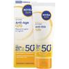 Nivea Crema Solare Viso 50+ SPF Breathable Uv Viso Anti-Età Q10 Protezione Molto Alta 40 ml