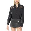 PINKO CAMICIA IN MUSSOLA CON FRANGE - 103738A1XN - nero