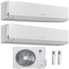 Gree CLIMATIZZATORE GREE CLIVIA WHITE DUALSPLIT 9000+9000+GWHD18NK6OO INVERTER R-32 WI-FI