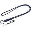 YOKIVE Cordini in paracord, per collane e portachiavi, con chiusura in metallo, ideali per chiavi di casa, carte d'identità, porta badge, Blu, 20.5 Inch