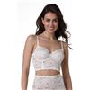 Lovable Reggiseno Corsetto con Ferretto e Coppe Taglio a 3 in Pizzo | Stecche Laterali | Intimo Sposa | Beautiful Lace Donna, Bianco Latte 36D - 4D