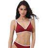 Lovable Parte Alta del Costume | Reggiseno Senza Ferretto e Coppe con Apice Alto in Microfibra | Modellazione e Sostegno del Seno | Timeless Donna, Rosso Tibetano 5 - XL