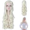 ZXTGBQ Parrucca Donna, Parrucca Bionda Ricci Lunga, Queen Cosplay Parrucche, Donna Ricci Parrucche, Lunga Ondulata Riccia 75 Cm, Parruccada Carnevale per Tuttii Giorni,Halloween, Festa in Costume