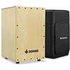 Donner Cajon Box Drum Full Size, Beat Box in Betulla Fatto a Mano, Tamburo per Jam Session, Portatile con Zaino da Viaggio e Tracolle Regolabili, Strumento a Percussione Idea Regalo, DCD-1