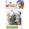 ANIMAL WORLD Set assortito 6 Animali e scenari - Fattoria o Savana per gioco educativo
