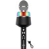 Microfono karaoke wireless con luci led e effetti voce