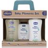 Chicco Baby Moments Set 3 Bagno corpo/capelli, Crema corpo e Colonia - chicco