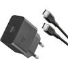 Cellularline Caricabatterie kit gan+ 25w cavo usb-c incluso - nero -per dispositivi samsung - cellularline