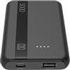 Cellularline Power bank 5000 mah 12w doppia porta usb a+c nero - cellularline
