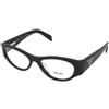 Prada PR 06ZV 11F1O1 | Occhiali da Vista Graduati | Prova Online | Plastica | Cat Eye, Ovali / Ellittici | Nero, Rosso | Adrialenti