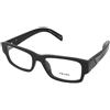 Prada PR 07ZV 1AB1O1 | Occhiali da Vista Graduati | Prova Online | Plastica | Rettangolari | Nero | Adrialenti